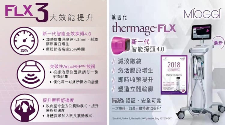 FLX 三大效能提升與第四代 Thermage FLX 儀器